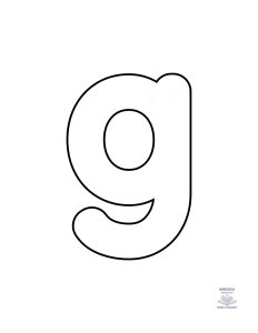 large lowercase bubble letter g for printing 