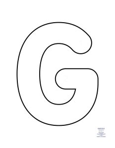 large uppercase bubble letter g for printing 