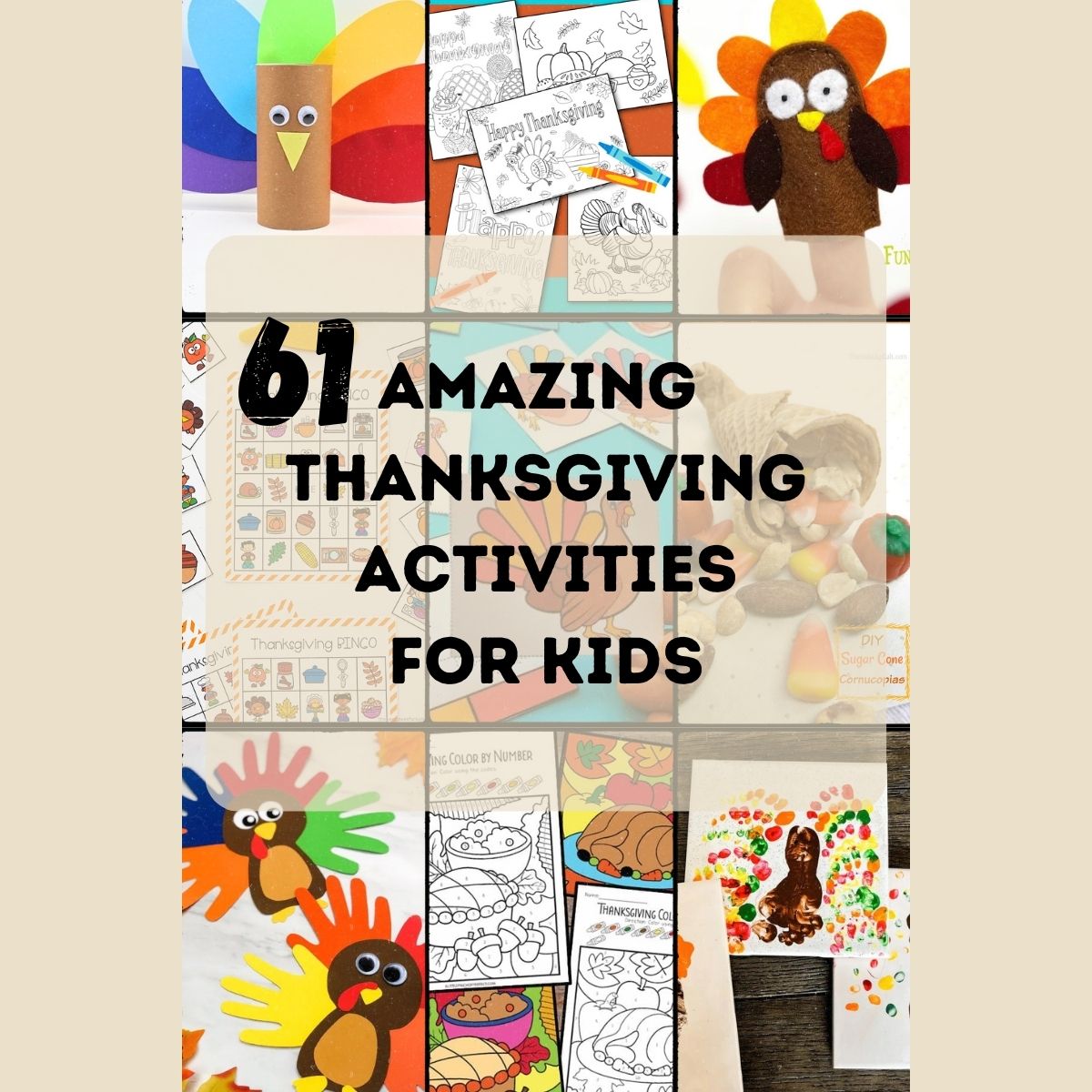 6 different thanksgiving crafts with words 61 Amazing Thanksgiving Activities for Kids