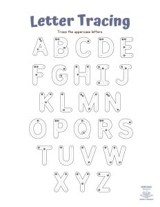 Alphabet Uppercase Letter Tracing Worksheet
