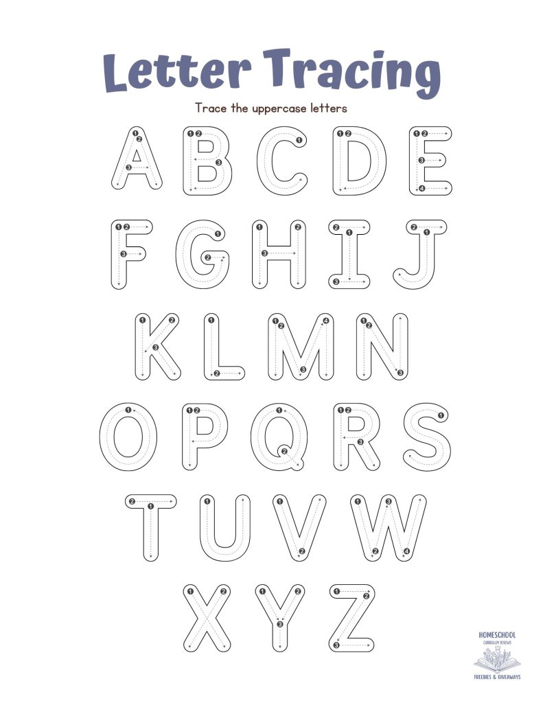Alphabet Uppercase Letter Tracing Worksheet