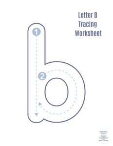 Free Printable Tracing Letter B Worksheets -Lowercase Letter B