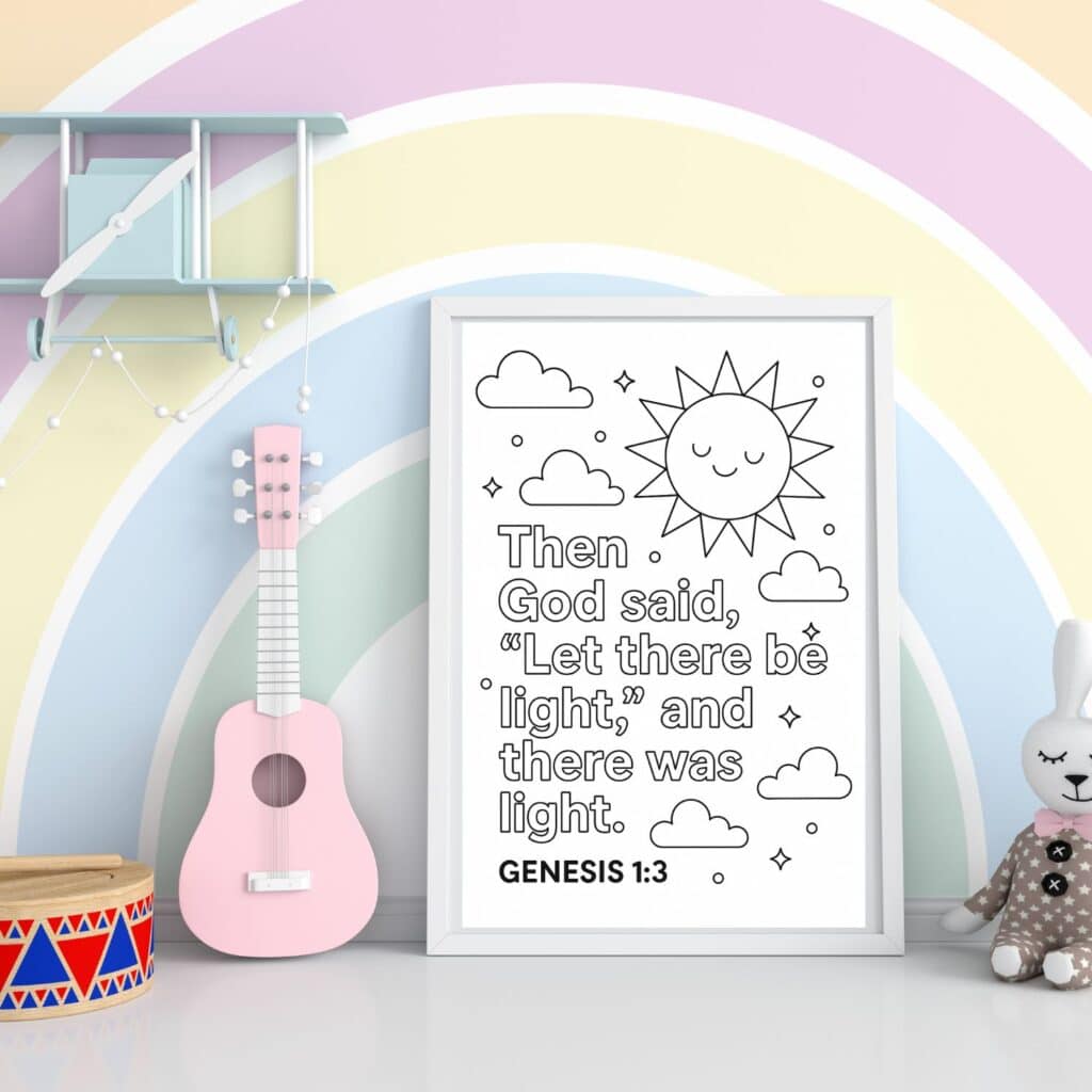 Genesis 1_3 Coloring Page Feature