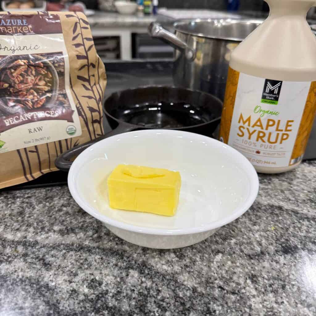 Maple Toasted Pecan Butter Ingredients:Butter, Pecans and Maple syrup