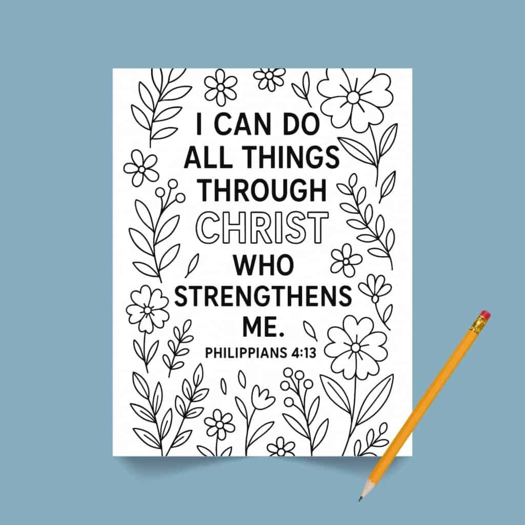 Philippians 4_13 Coloring Page Feature