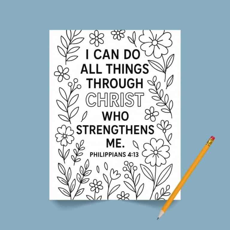 Philippians 4_13 Coloring Page Feature