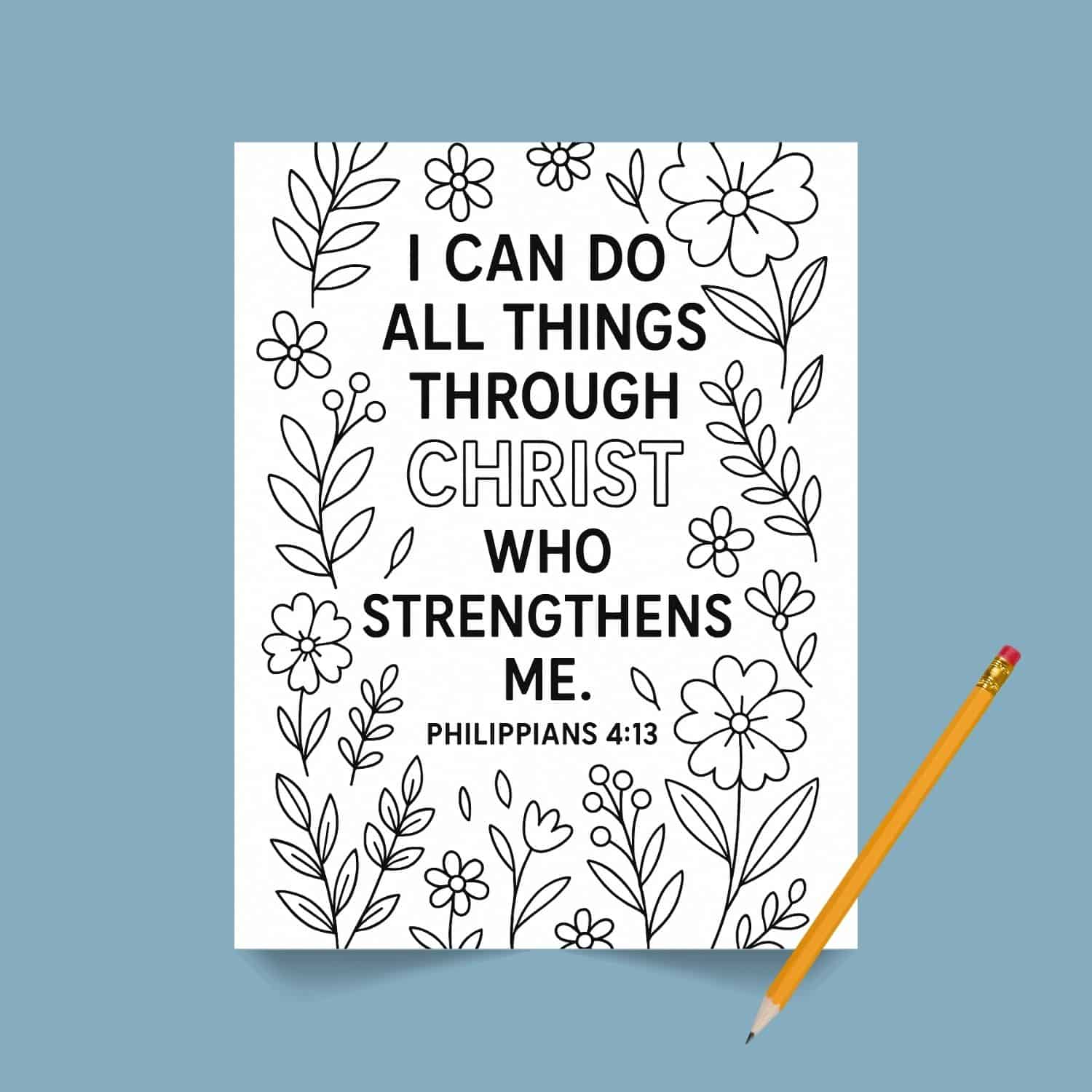 Philippians 4_13 Coloring Page Feature
